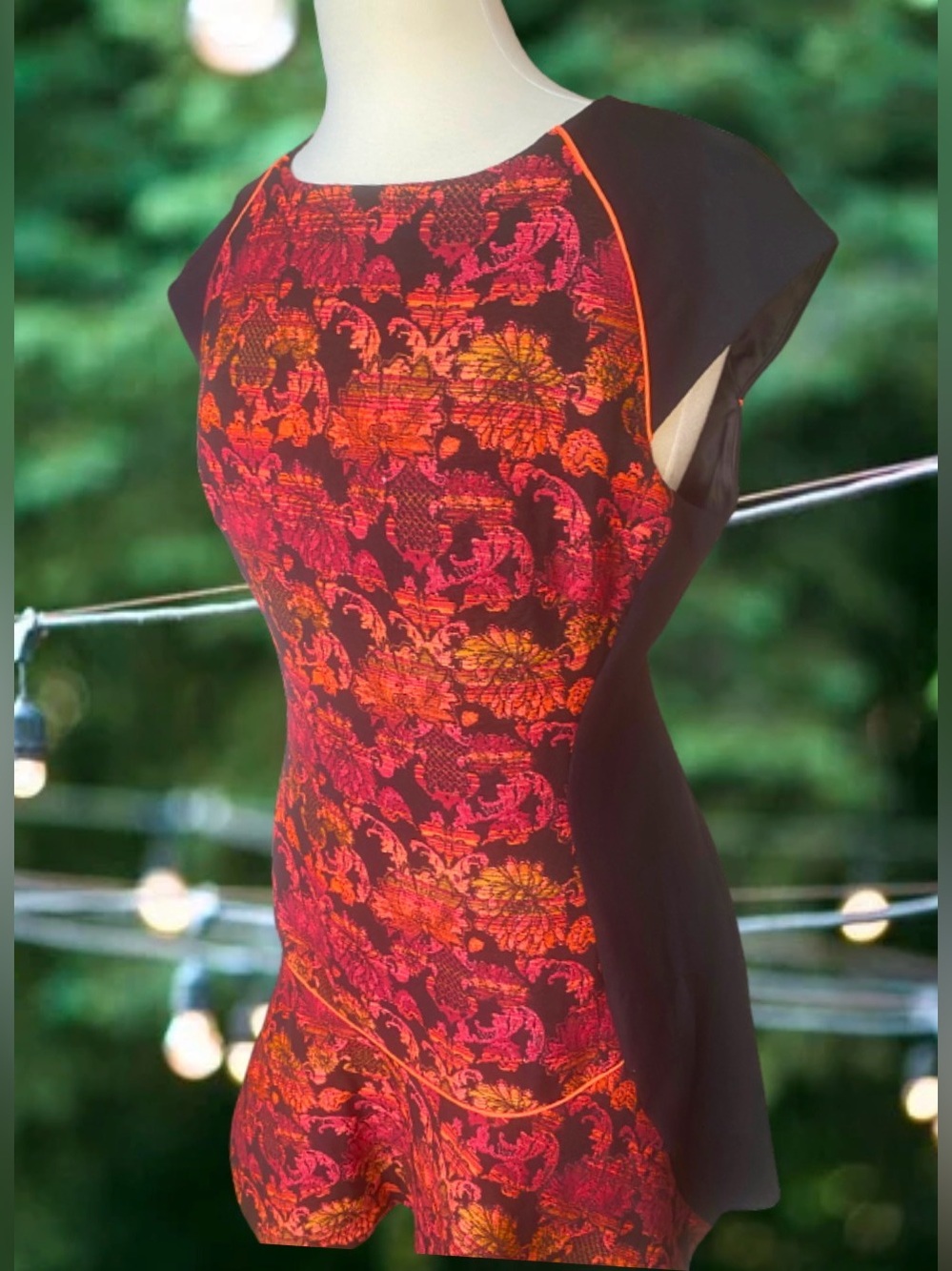 Ted Baker London Bonny Floral Jacquard Brocade Drop Waist Skater Dress Size 4